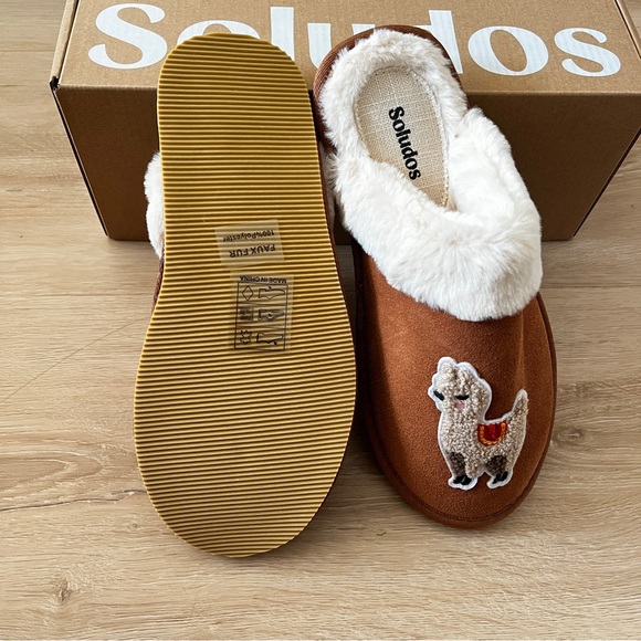 NEW Soludos Llama Cozy Slipper Tan - Picture 3 of 4